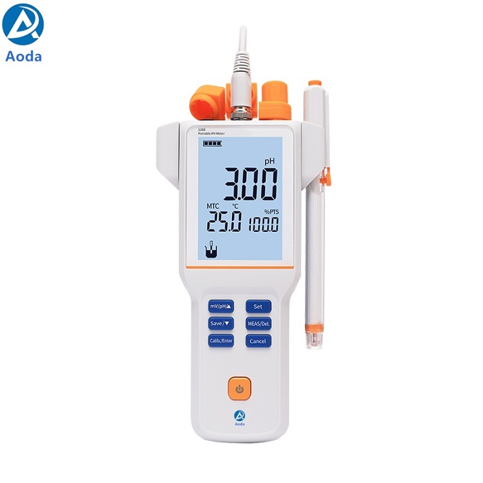 Aoda PH110B 1-2 points calibration Portable pH Meter