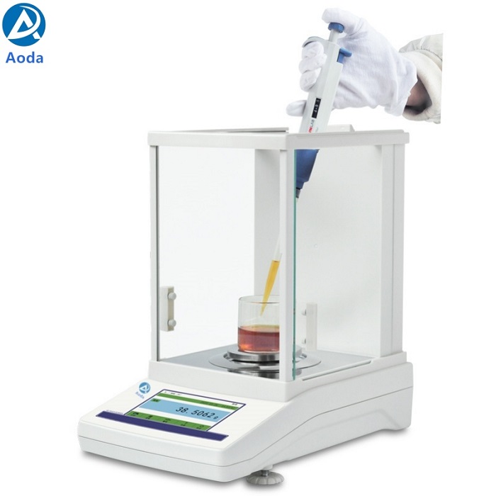 Aoda 0.0001g Automatic inner calibration touch screen Analytical balance scale