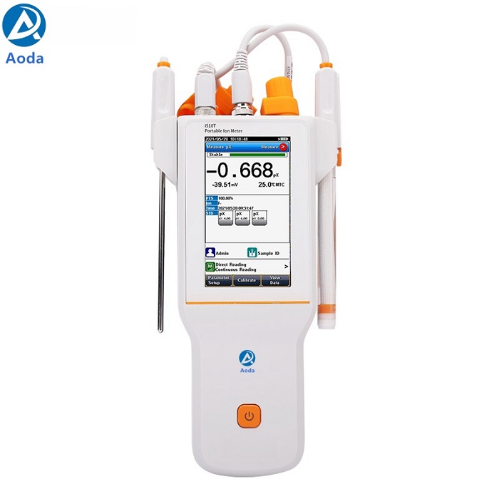 Aoda I510T Portable Touch screen pH ION meter