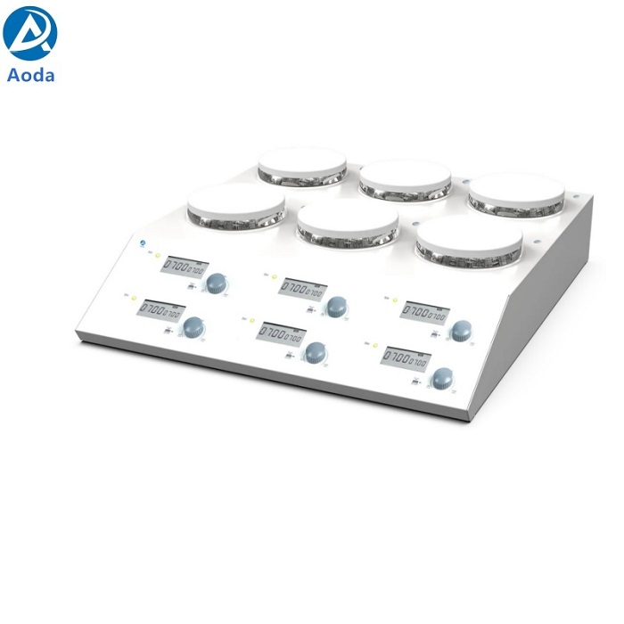 6 channels LCD digital Independent control Magnetic stirrer